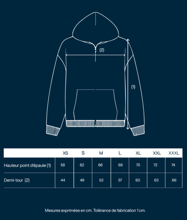 Guide tailles veste